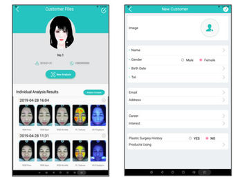 Golden Touch Screen Facial Skin Analyzer Kecepatan Analisis 20 Detik