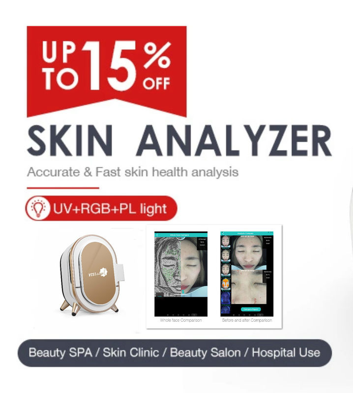 M9 Professional Skin Analyzer Sistem Operasi Andriod Warna Emas